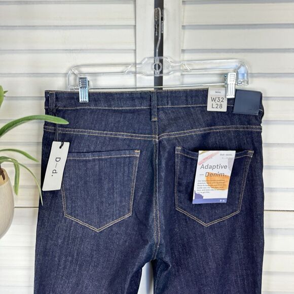 New Dish by DU/ER Adaptive Denim Skinny Jeans Dark Wash Womens Size 32 x 28 - Picture 6 of 11